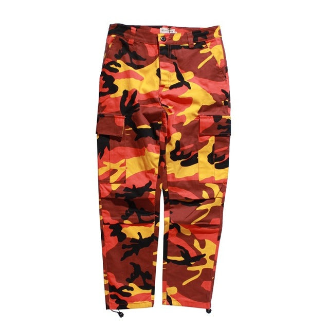 Camouflage Cargo Tactical Baggy Sweatpant-men fashion & fitness-wanahavit-orange-S-wanahavit
