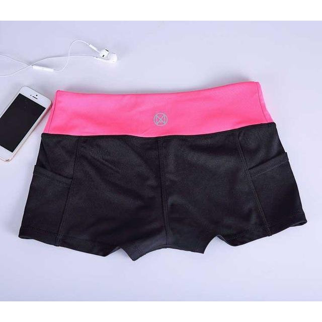 Elastic Summer Workout Shorts-women fitness-wanahavit-pink black-S-wanahavit