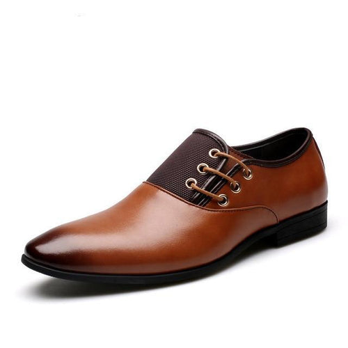 Load image into Gallery viewer, Businessman British Side Lace Up Oxford Shoe-men-wanahavit-Style1 Light Brown-6-wanahavit
