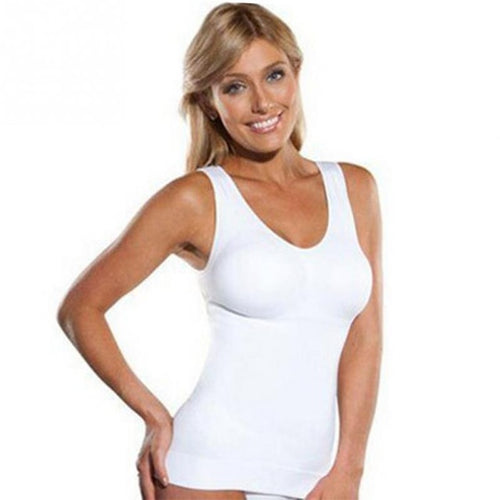 Load image into Gallery viewer, Slim Up Lift Plus Size Tank Top Slimming Vest Shapewear-women fitness-wanahavit-White-S-wanahavit
