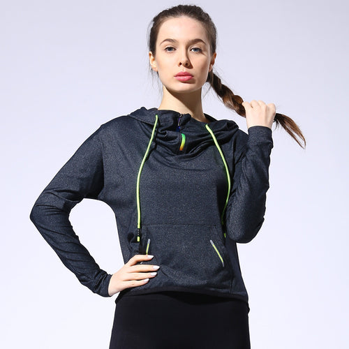 Load image into Gallery viewer, Streetwear Workout Long Sleeve Hooded Jacket-women fitness-wanahavit-Dark gray-M-wanahavit
