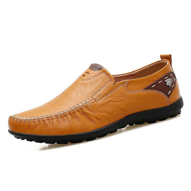 Soft Leather Casual Handmade Comfortable Loafers-men-wanahavit-Yellos Loafer-11-wanahavit