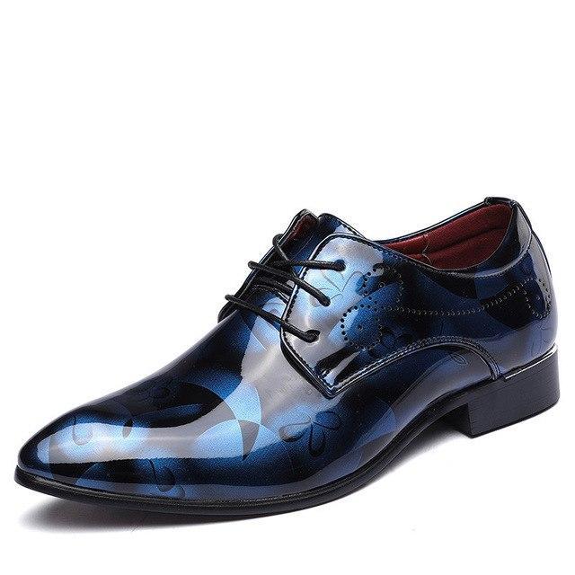 Designer Print Leather Luxury Fashion Oxford Shoes-men-wanahavit-Grey Leather Shoes-5.5-wanahavit