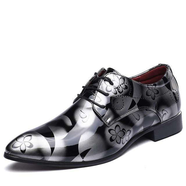 Designer Print Leather Luxury Fashion Oxford Shoes-men-wanahavit-Grey Leather Shoes 1-5.5-wanahavit
