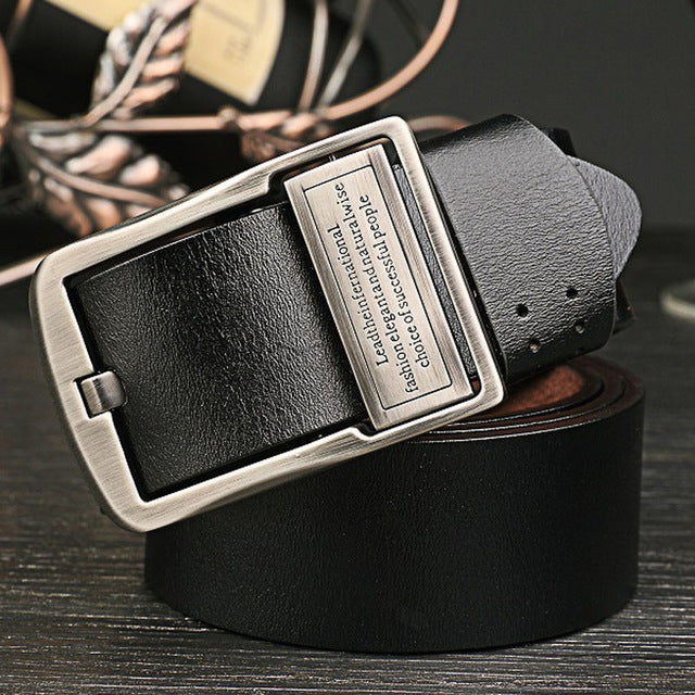 High Quality Genuine Leather Vintage Pin Buckle Belt-men-wanahavit-RM Black-105CM-wanahavit