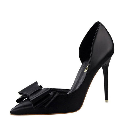 Load image into Gallery viewer, Sweet Ribbon High Heels Shoes-women-wanahavit-Black-3.5-wanahavit
