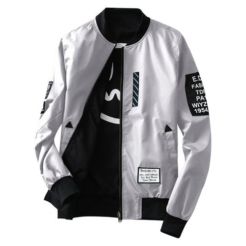 Load image into Gallery viewer, Pilot with Patches Bomber Pilot Jacket-men-wanahavit-Gray-M-wanahavit
