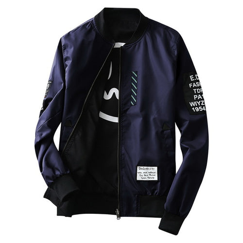 Load image into Gallery viewer, Pilot with Patches Bomber Pilot Jacket-men-wanahavit-Navy-M-wanahavit
