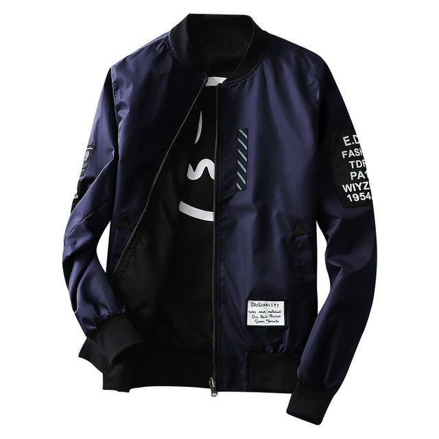 Pilot with Patches Bomber Pilot Jacket-men-wanahavit-Navy-M-wanahavit