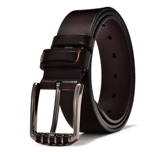 Luxury Vintage Genuine Leather High Quality Pin Buckle Belt-men-wanahavit-JY003 coffe-100cm-wanahavit
