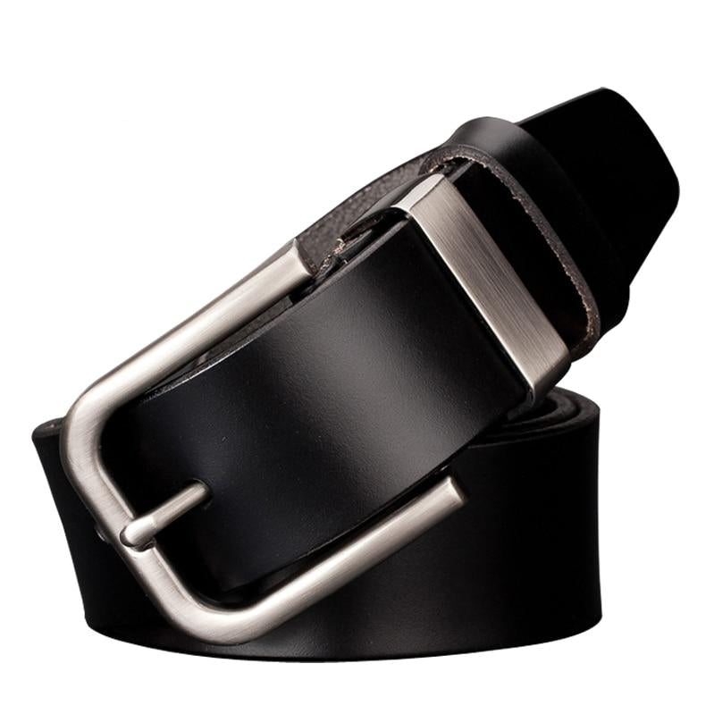 Vintage Designer Pin Buckle Genuine Leather Belt-men-wanahavit-ZPB05 black-100cm-wanahavit