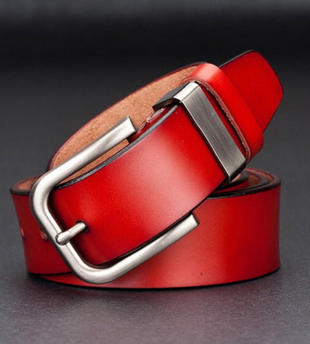 Vintage Designer Pin Buckle Genuine Leather Belt-men-wanahavit-ZPB05 Brown-100cm-wanahavit