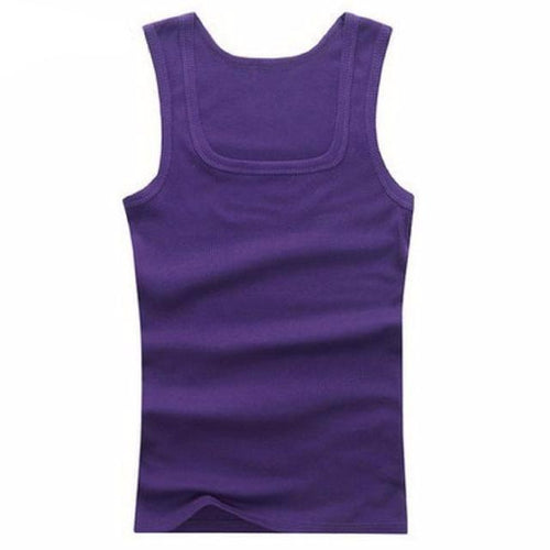 Load image into Gallery viewer, Bodybuilder Square Collar Stringer Vest-men fashion &amp; fitness-wanahavit-Purple-M-wanahavit
