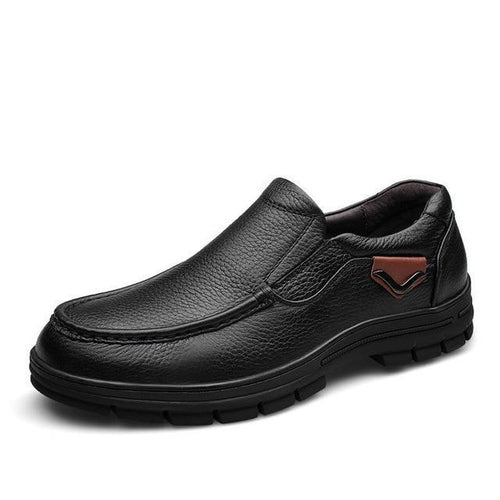 Load image into Gallery viewer, Business Moccasin Slip On Genuine Leather Shoes-men-wanahavit-Black Shoes-6-wanahavit
