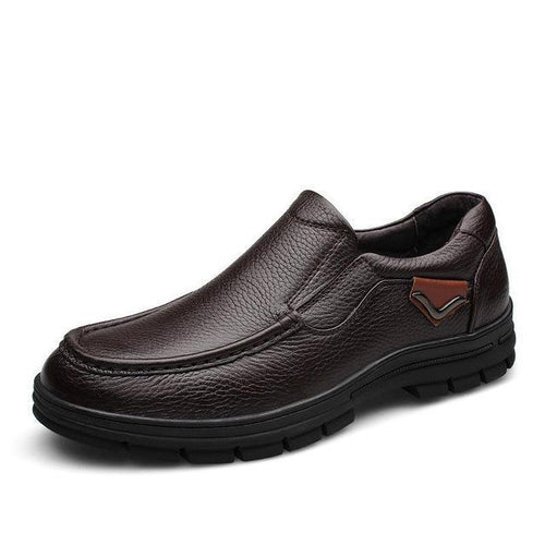 Load image into Gallery viewer, Business Moccasin Slip On Genuine Leather Shoes-men-wanahavit-Brown Shoes-6-wanahavit
