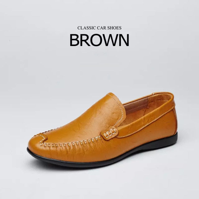 Summer Casual Genuine Leather Moccasin Breathable Shoe-men-wanahavit-Summer Black Loafers-5.5-wanahavit