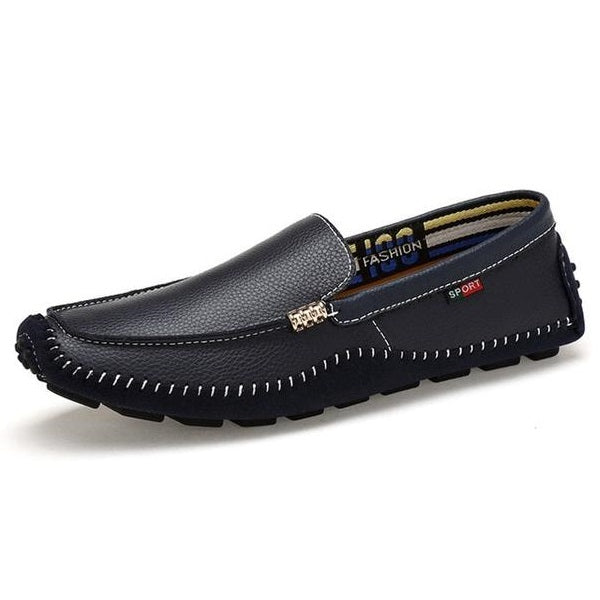 Italian Genuine Leather Designer Slip On Loafer Shoes-men-wanahavit-Style1 Black Loafers-5-wanahavit