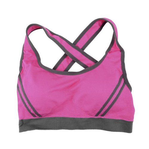 Load image into Gallery viewer, 2 Color Contrast Stretchable Push Up Sports Bra-women fitness-wanahavit-red-S-wanahavit
