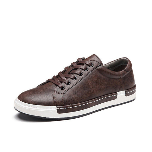 Load image into Gallery viewer, Handmade Solid Lace Up Retro Breathable Shoes-men-wanahavit-brown sneakers-6-wanahavit
