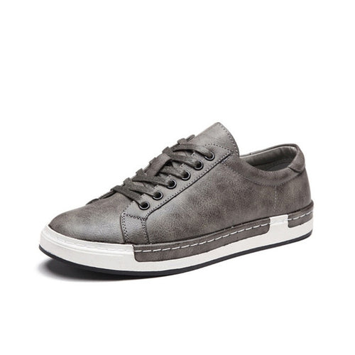 Load image into Gallery viewer, Handmade Solid Lace Up Retro Breathable Shoes-men-wanahavit-grey sneakers-6-wanahavit
