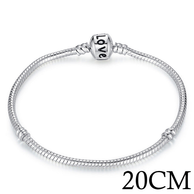 Silver Color Snake Chain Bracelet-women-wanahavit-20cm Love-wanahavit