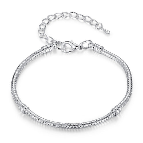 Load image into Gallery viewer, Silver Color Snake Chain Bracelet-women-wanahavit-Adjustable v1-wanahavit
