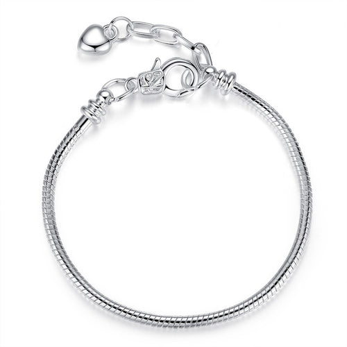 Load image into Gallery viewer, Silver Color Snake Chain Bracelet-women-wanahavit-Adjustable v2-wanahavit
