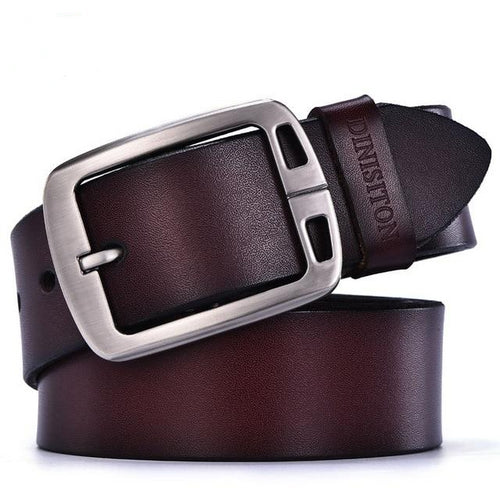 Load image into Gallery viewer, High Quality Metal Pin Buckle Genuine Leather Belts-men-wanahavit-KA Coffe-105CM-wanahavit
