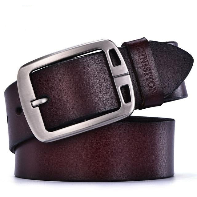 High Quality Metal Pin Buckle Genuine Leather Belts-men-wanahavit-KA Coffe-105CM-wanahavit