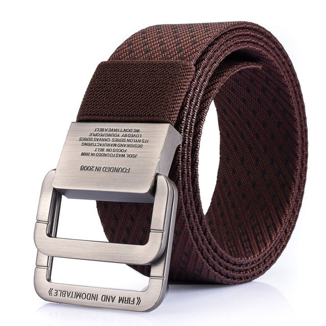 High Quality Canvas Tactical Military Looped Strap Belts-men-wanahavit-CM C Coffee-100cm-wanahavit