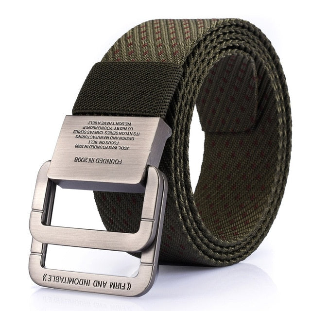 High Quality Canvas Tactical Military Looped Strap Belts-men-wanahavit-CM C Green-100cm-wanahavit