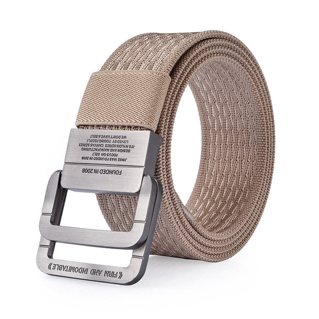 Canvas Tactical High Quality Military Looped Strap Belts-men-wanahavit-NL01-1 Khaki-100cm-wanahavit
