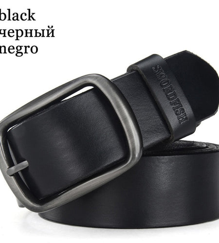 Genuine Leather Vintage Cowhide Pin Buckle Belts-men-wanahavit-CW black-100cm-wanahavit