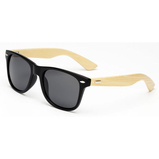100% Bamboo Sunglasses-unisex-wanahavit-matte black-wanahavit