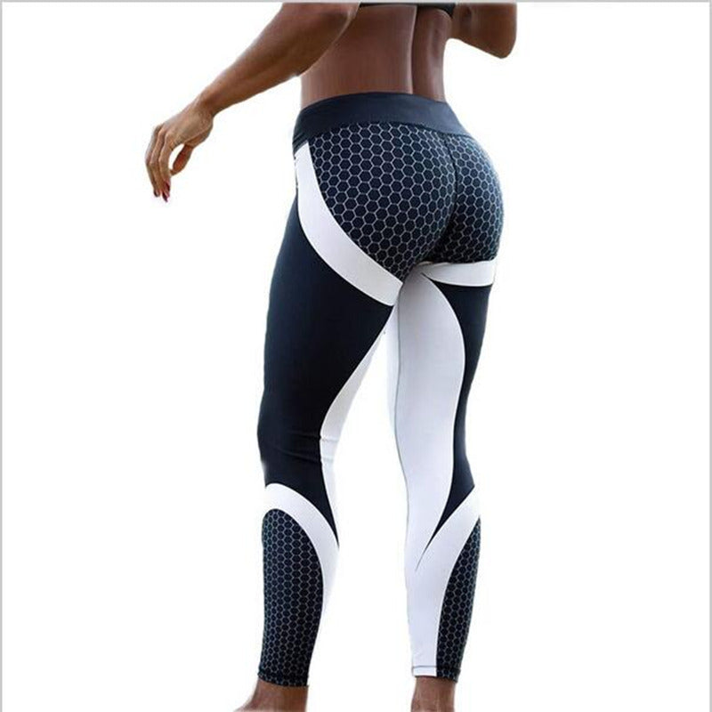 Mesh Pattern Printed Workout Leggings-women fitness-wanahavit-L-wanahavit