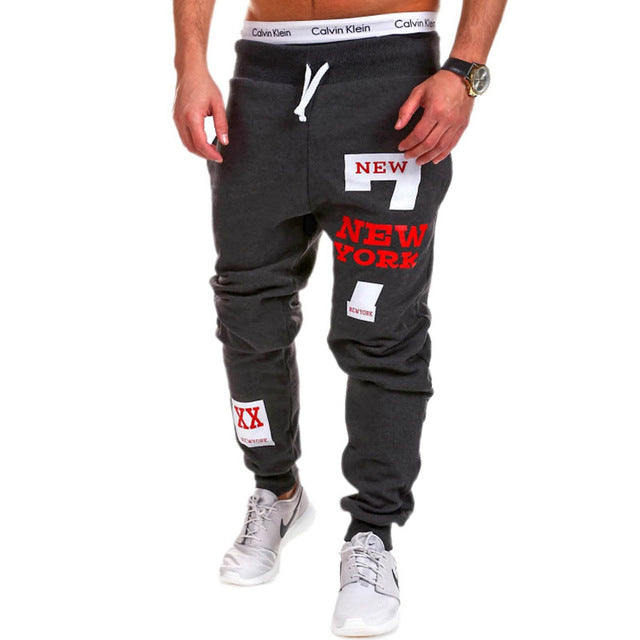 Words Printed Streetwear Jogger Pants-men-wanahavit-Dark Gray K20 pants-M-wanahavit
