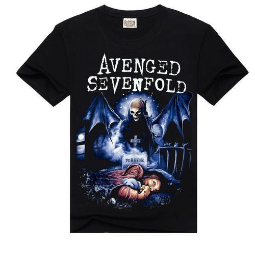 Load image into Gallery viewer, Avenged Sevenfold Cartoon Heavy Metal Printed Tees-men-wanahavit-Avenged Sevenfold-M-wanahavit
