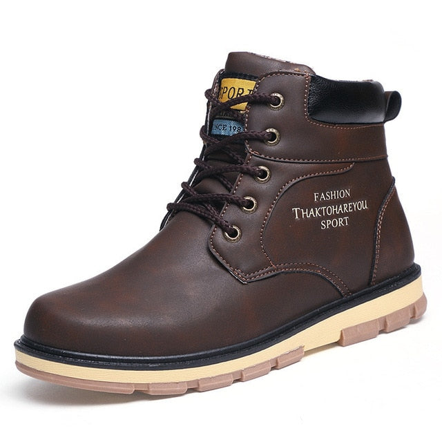 Warm Winter High Quality PU Leather Anti Skid Boots-men-wanahavit-Brown Boots Autumn-11-wanahavit
