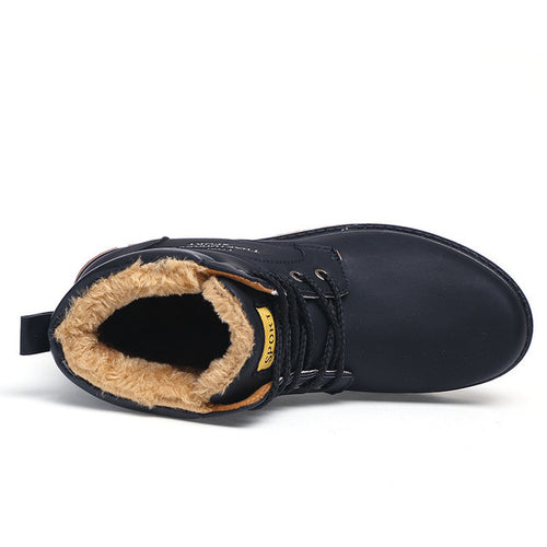 Load image into Gallery viewer, Warm Winter High Quality PU Leather Anti Skid Boots-men-wanahavit-Black Boots Winter-11-wanahavit
