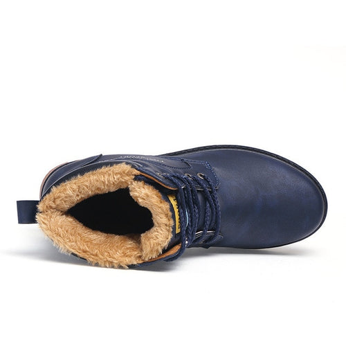 Load image into Gallery viewer, Warm Winter High Quality PU Leather Anti Skid Boots-men-wanahavit-Blue Boots Winter-11-wanahavit
