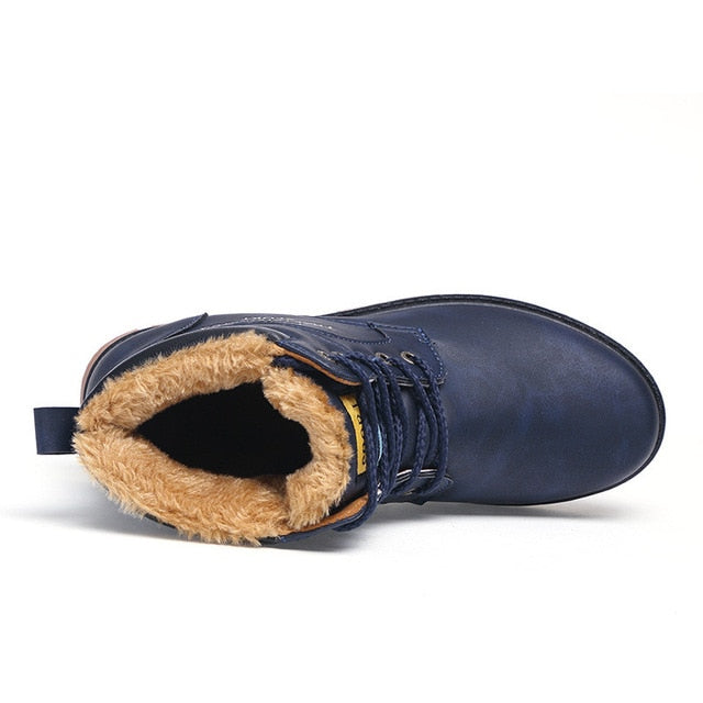 Warm Winter High Quality PU Leather Anti Skid Boots-men-wanahavit-Blue Boots Winter-11-wanahavit
