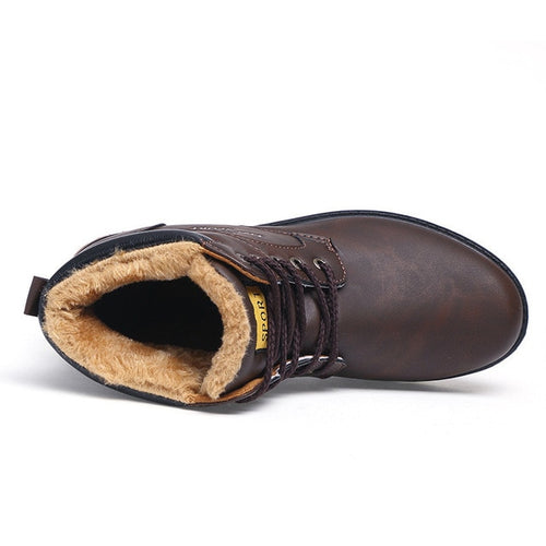 Load image into Gallery viewer, Warm Winter High Quality PU Leather Anti Skid Boots-men-wanahavit-Brown Boots Winter-11-wanahavit
