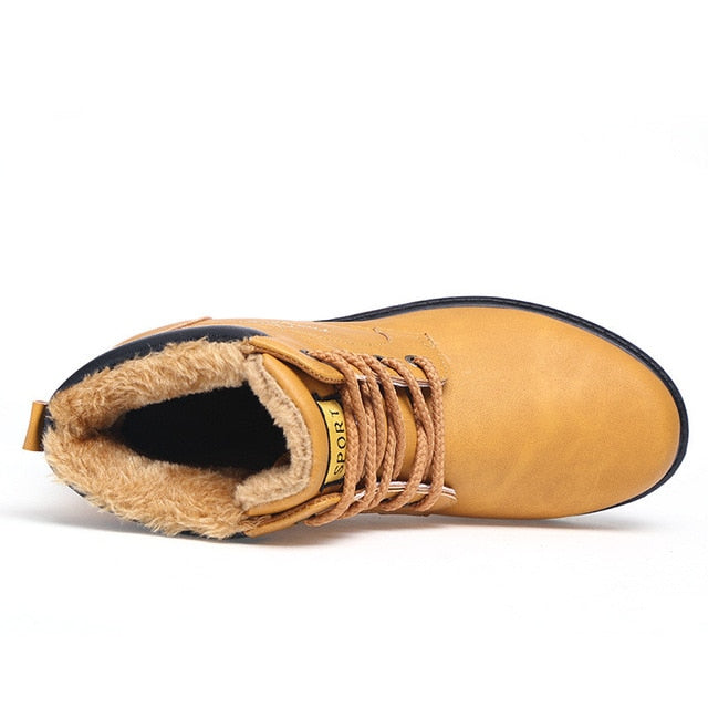 Warm Winter High Quality PU Leather Anti Skid Boots-men-wanahavit-Yellow Boots Winter-11-wanahavit
