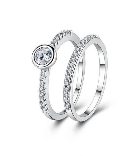 Circular Zirconia Jewelry Crystal Rings Set-women-wanahavit-6-wanahavit