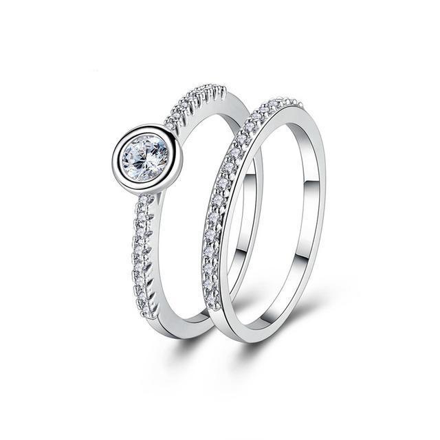Circular Zirconia Jewelry Crystal Rings Set-women-wanahavit-6-wanahavit