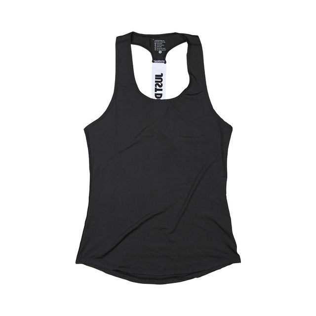 Just Do It Solid Color Loose Yoga Sleeveless Fitness Shirt for women ...