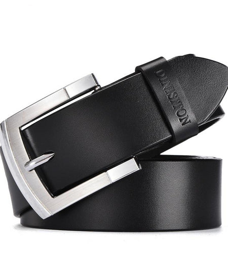 Vintage Designer Cow Genuine Leather Belt-men-wanahavit-FG001 Black-100cm-wanahavit