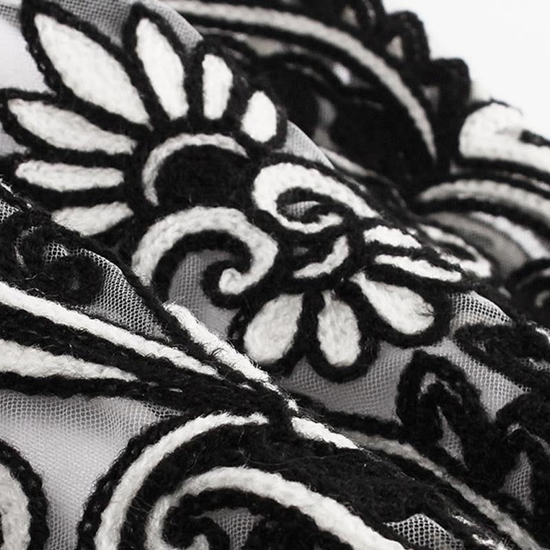 Floral Printed Sleeveless Vintage Dress-women-wanahavit-Black-S-wanahavit