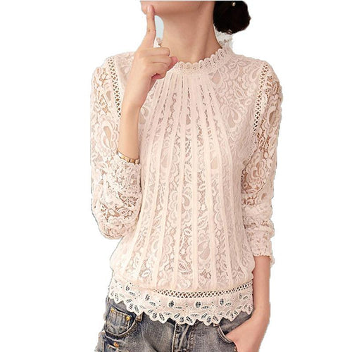 Load image into Gallery viewer, Summer Chiffon Lace Crochet Long Sleeve-women-wanahavit-White V1-XXL-wanahavit
