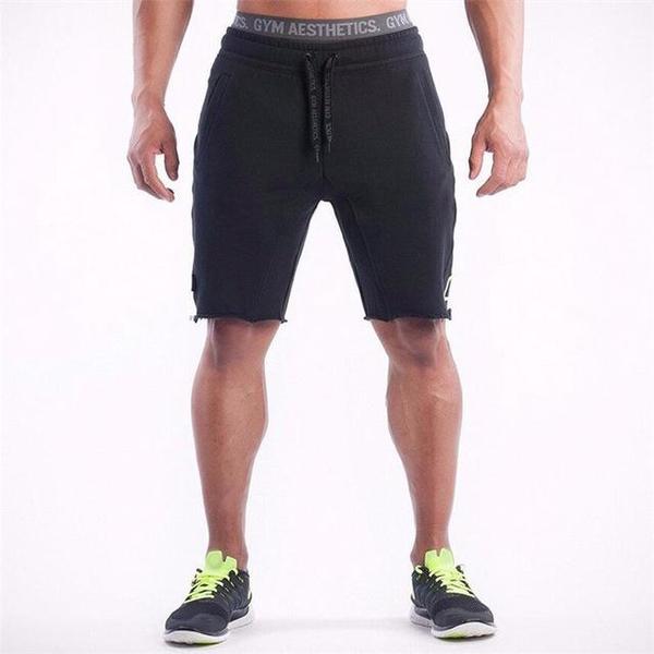 High Quality Bodybuilding Jogger Shorts-men fitness-wanahavit-Black & Gray-M-wanahavit